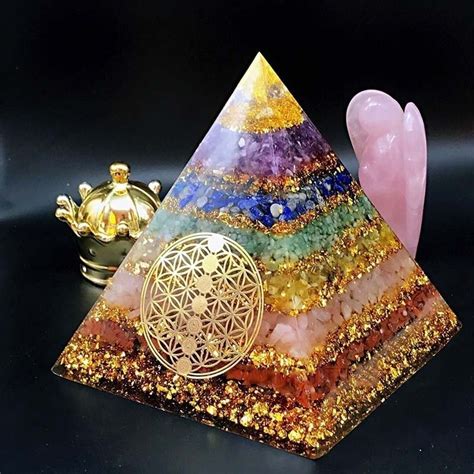 Large Shungite Orgonite Pyramid EMF Protection Orgone 5G Shield With a Quartz Crystal, Tensor Ring, Copper, Sand Layers, 3 SBB Coils. (3) £95.00. XL Orgone generator pyramid featuring Sacred geometry and tigers eye. EMF protection, harmonising and balancing energies. **Made to order**.